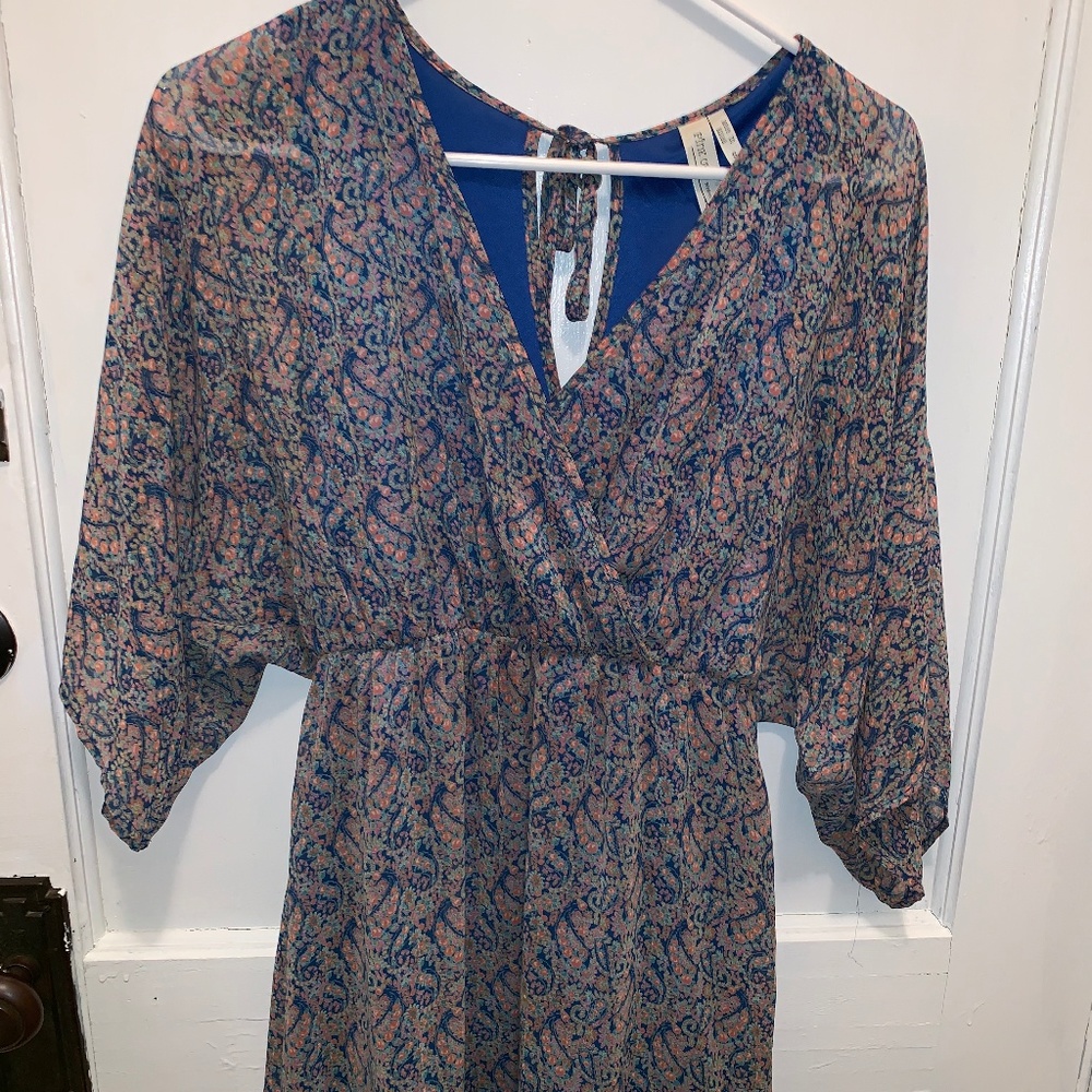 Paisley Surplice Dress